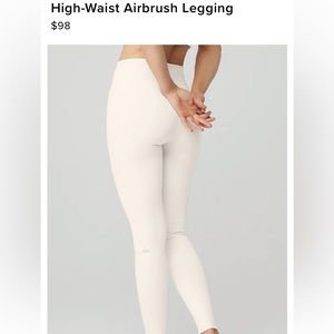 Alo Yoga high-waist airbrush legging Ivory size small
